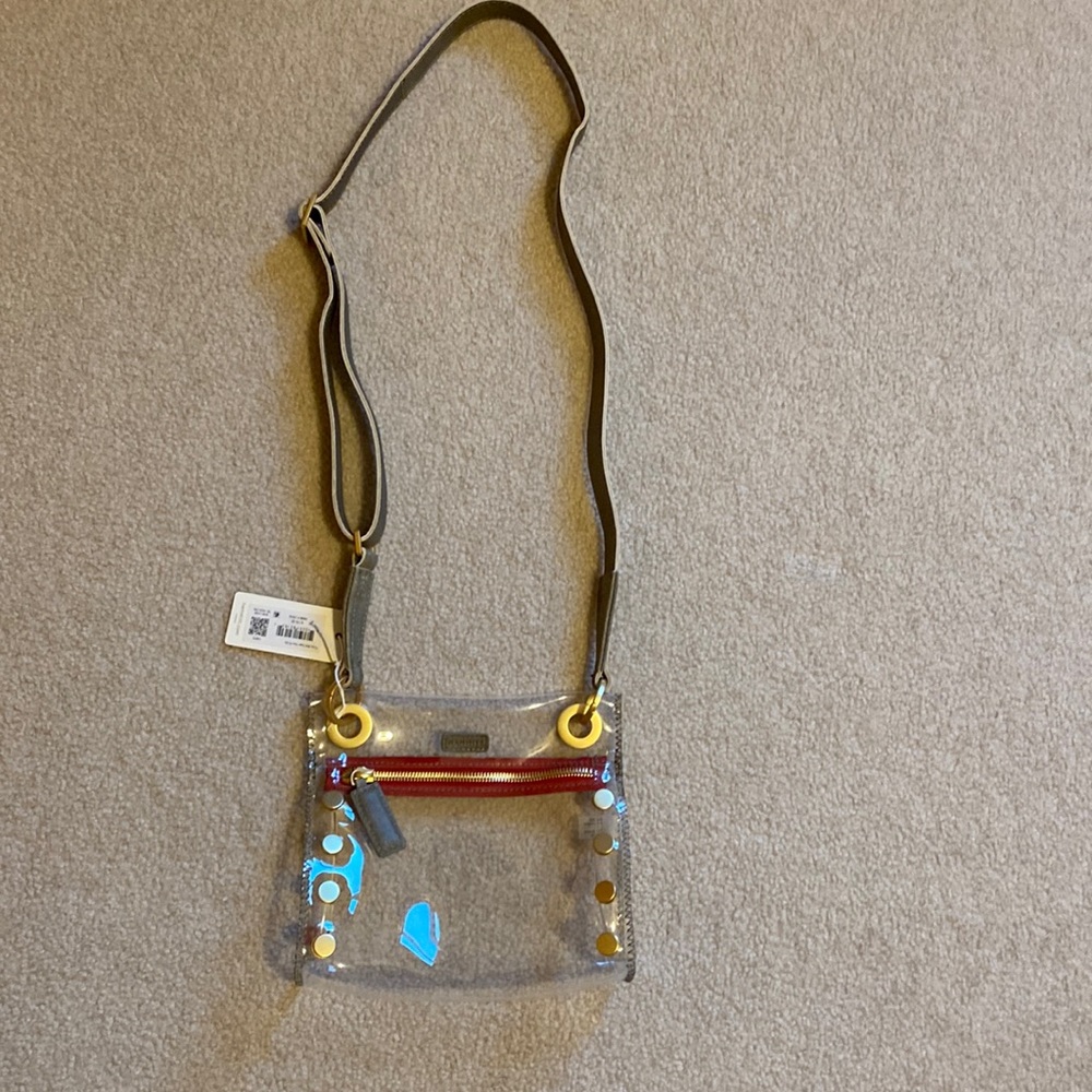 Hammit Tony small clear studded crossbody bag